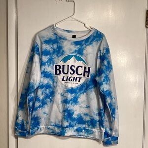 Busch Light Blue Tie-Dye Sweatshirt